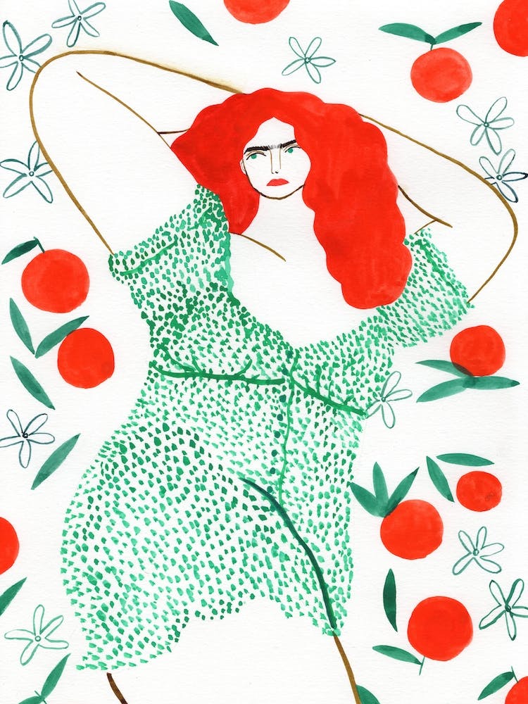 Red Orange With Green