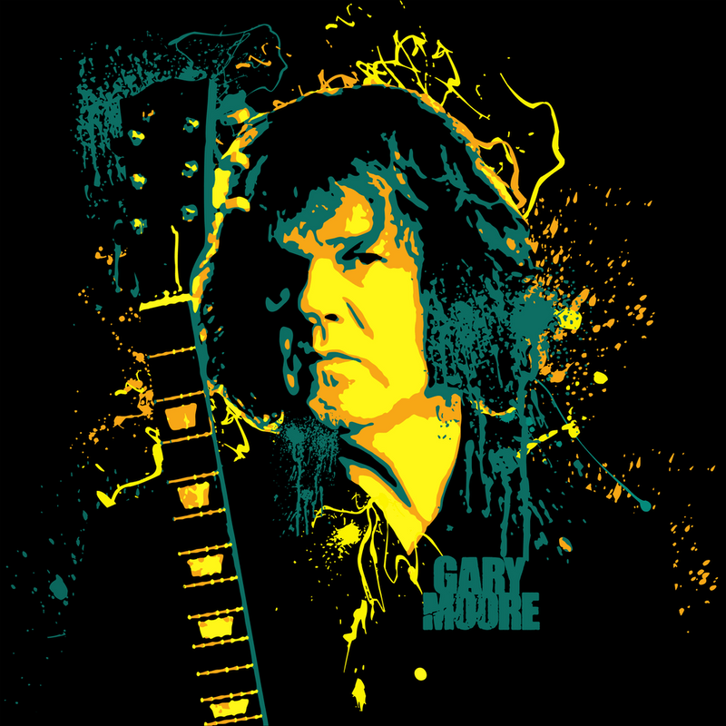 Gary Moore in my Splash Colorful Pop Art Illustration
