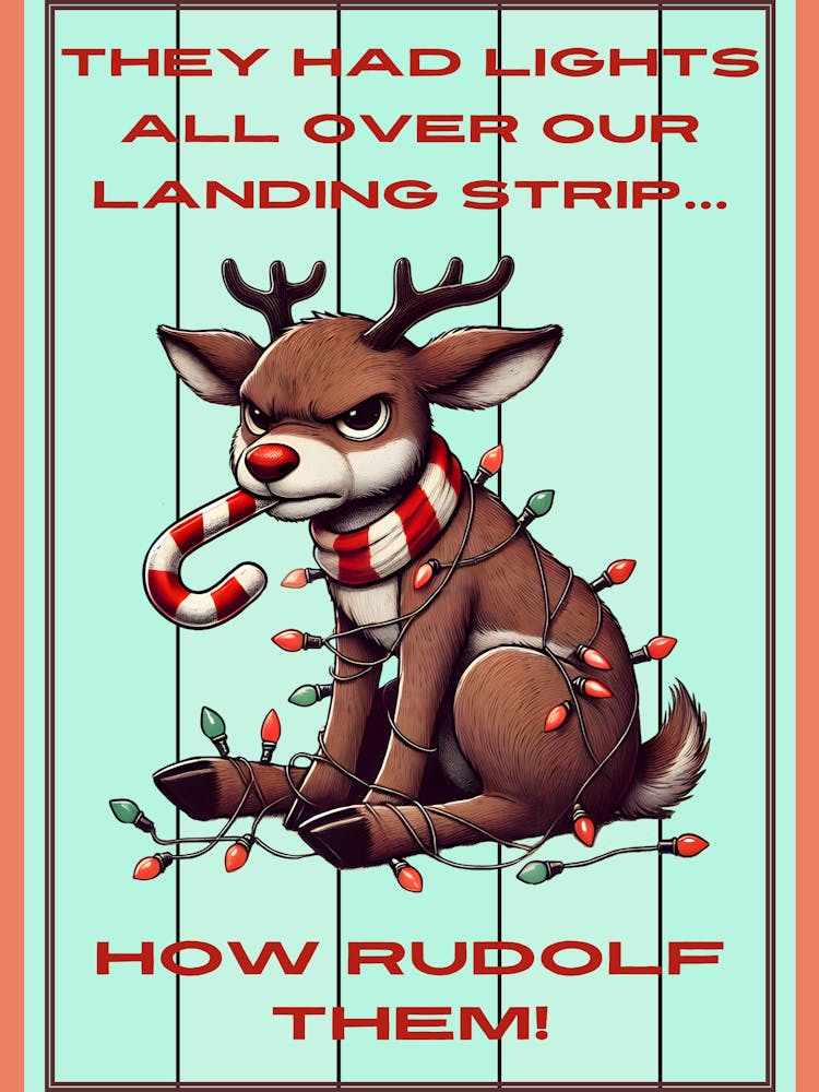 Funny Reindeer Sign