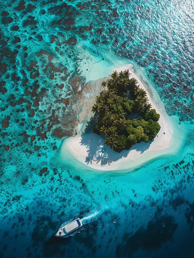 Small Island In The Maldives