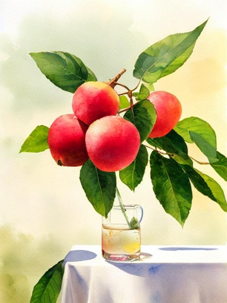 Lychee Italian Watercolour fruit