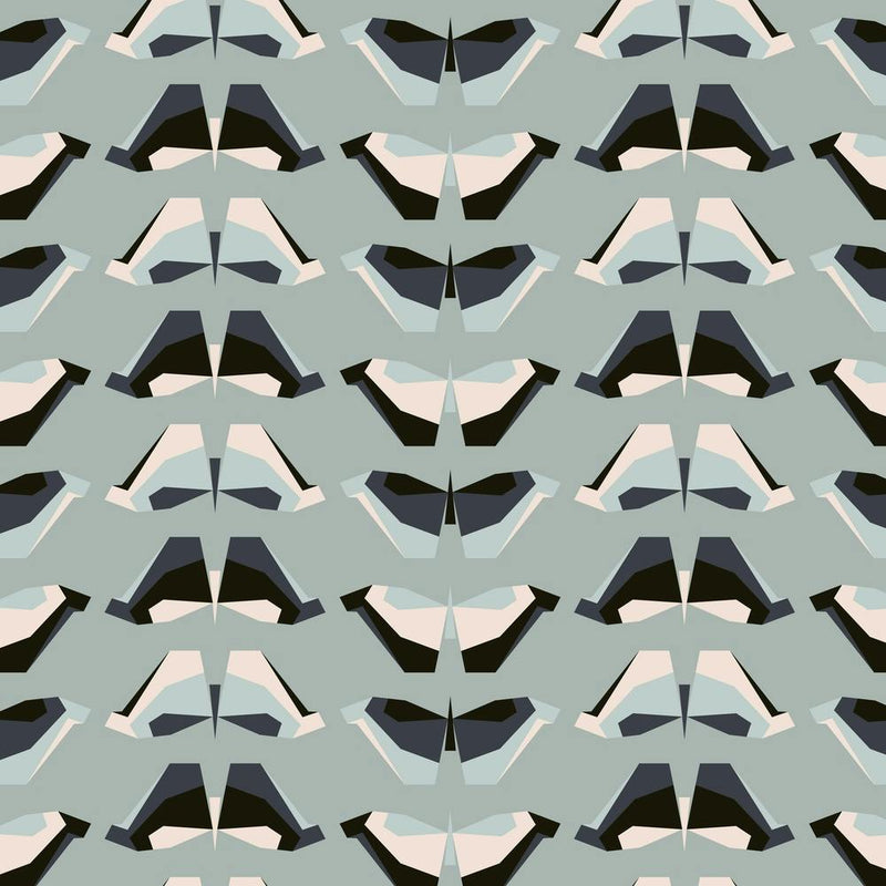 Geometric Butterflies Square