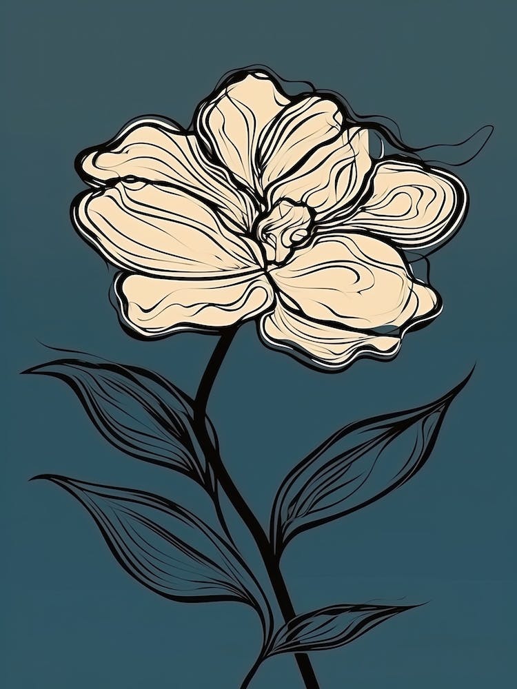 Narzissen Strichzeichnung Blumen Illustration Neutral 13