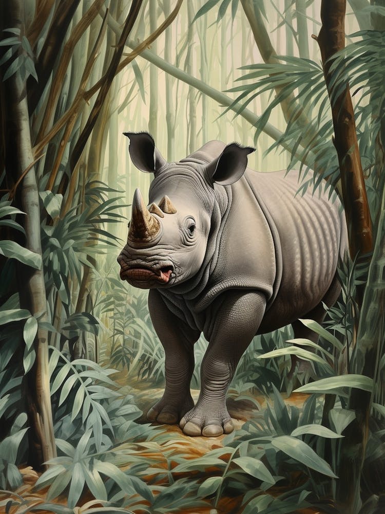 Rhino Realistic Illustration 2