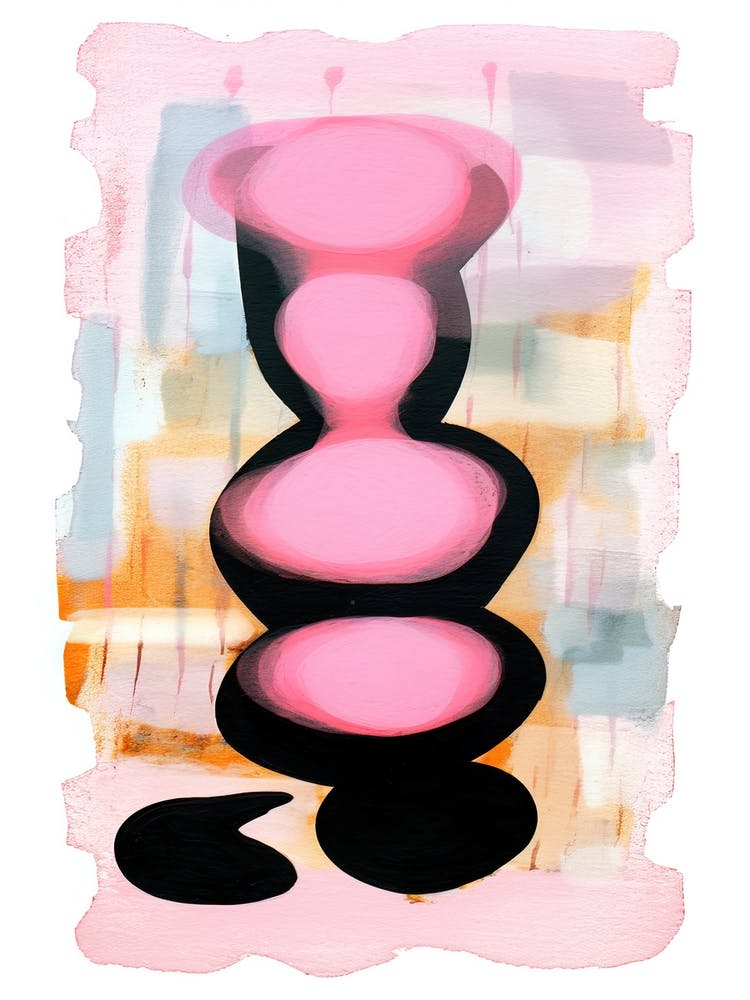 Pink Pop Painting Abstract 6