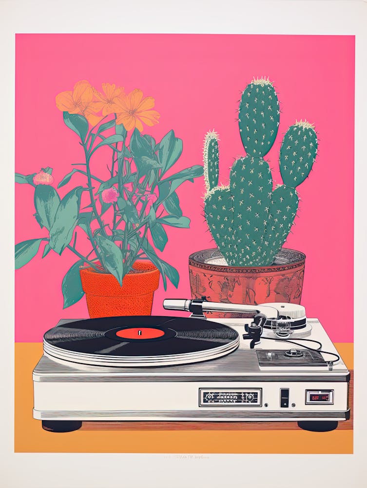 Cactus And Record Player