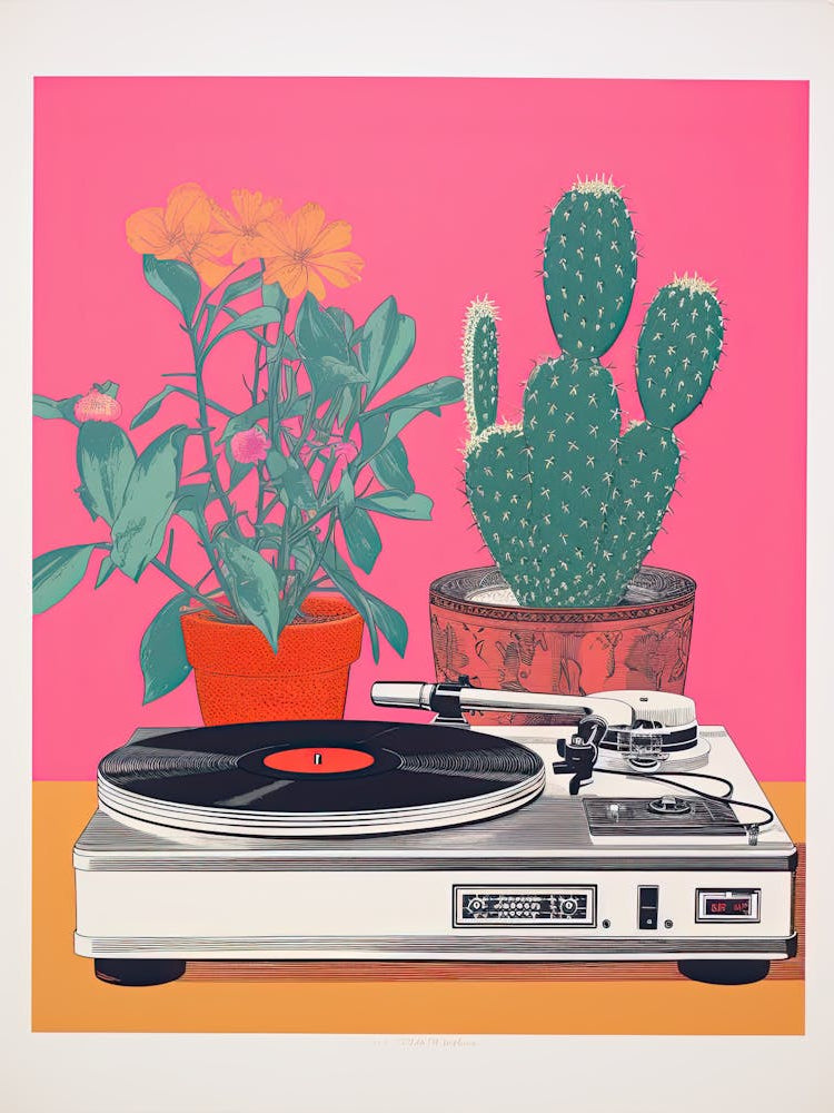 Cactus And Record Player