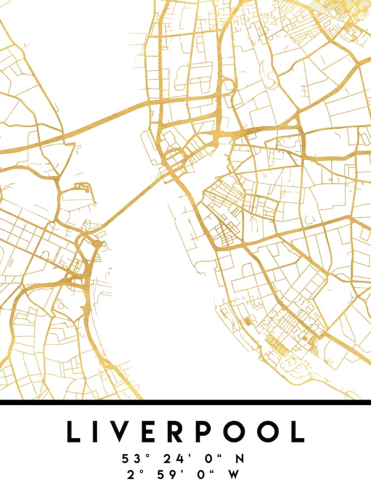 Liverpool England City Street Map