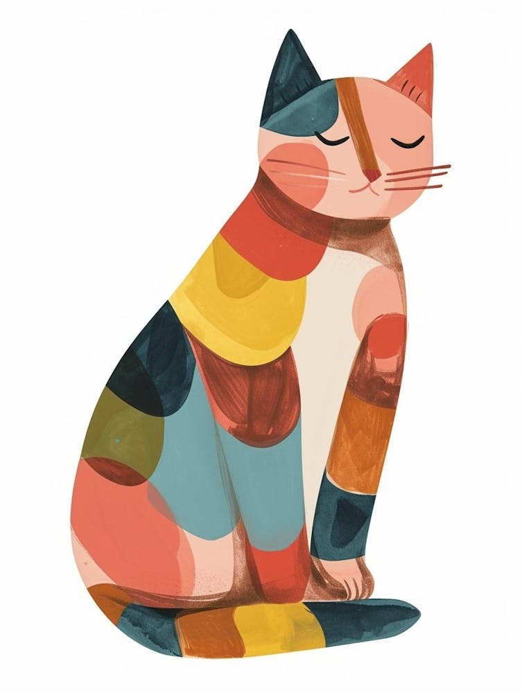 Korat Cat Clipart Illustration 3