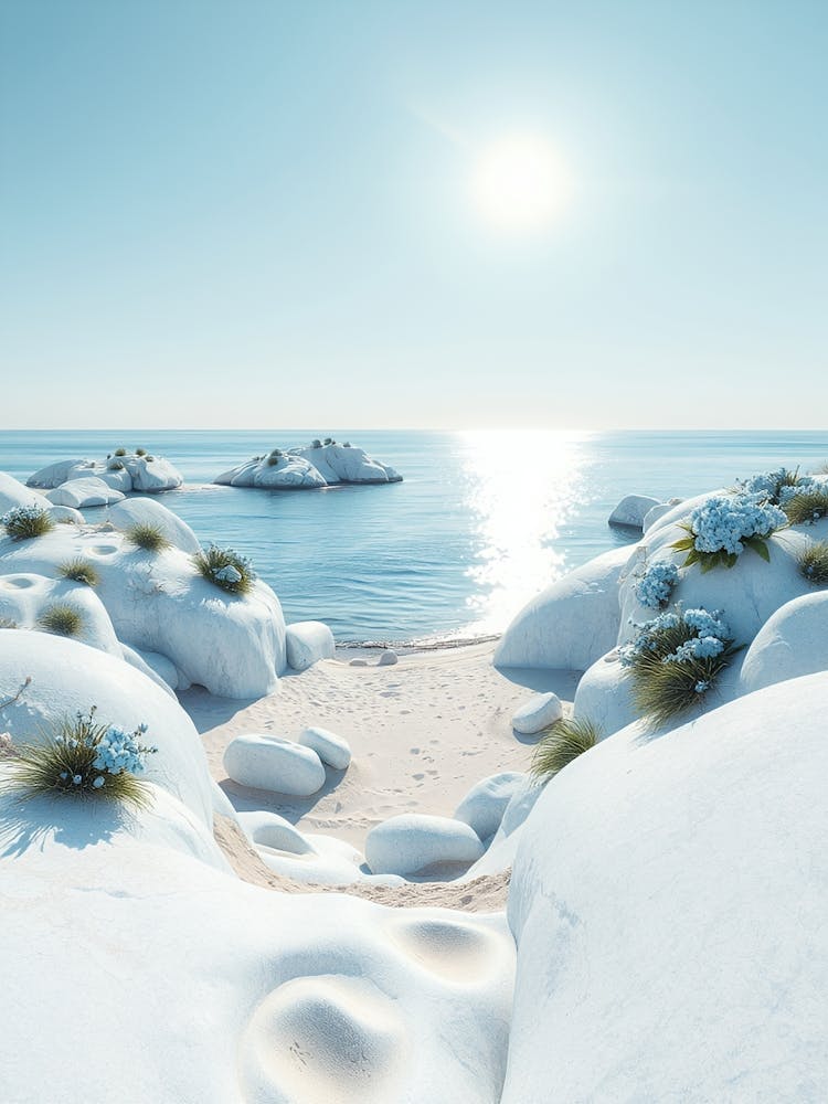 Snowy Beach