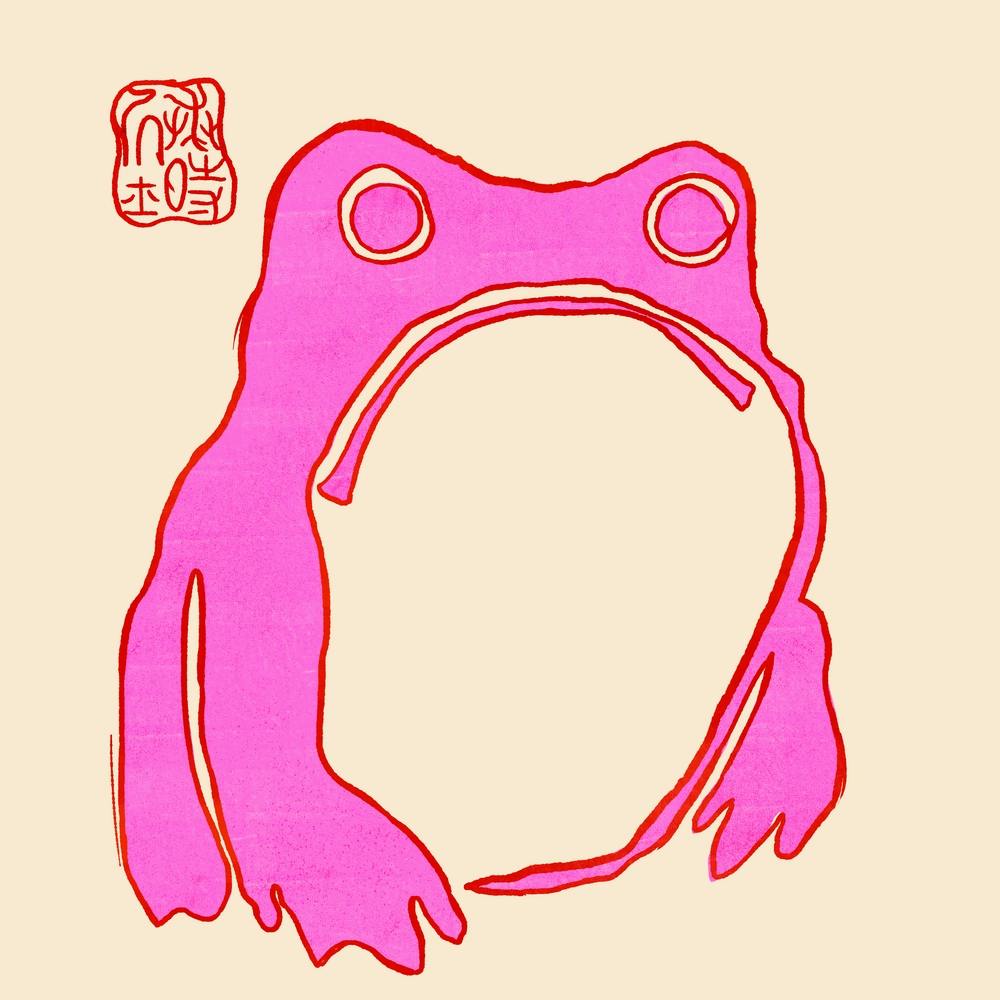 Pink Grumpy Frog