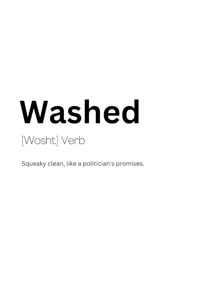 Washed Definition Meaning