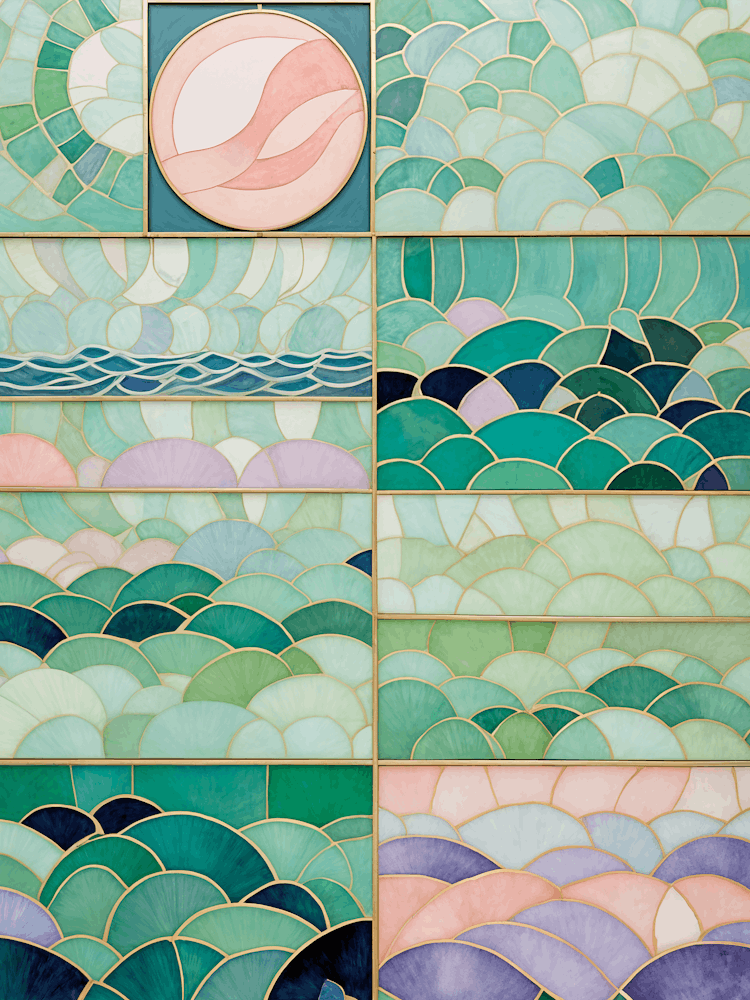 Mosaic Ocean Sunrise no2