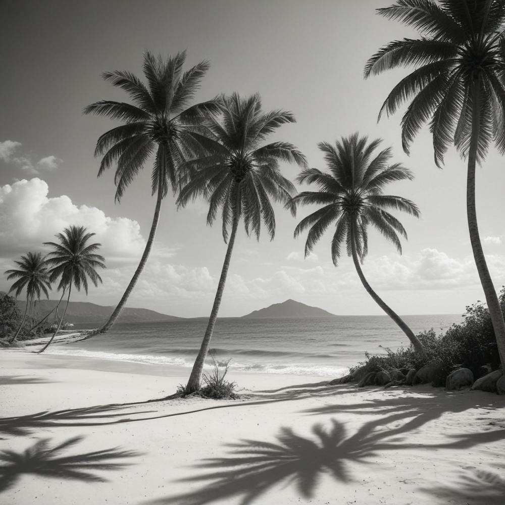 Palm Trees On The Beach 2