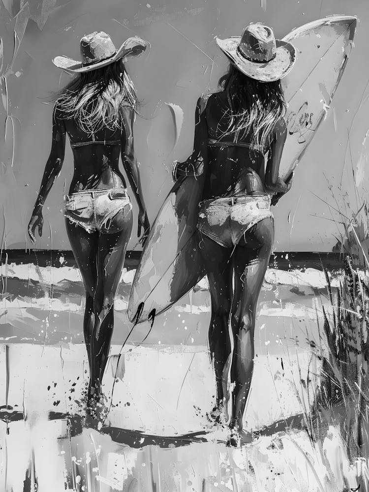 Two Women With Surfboards