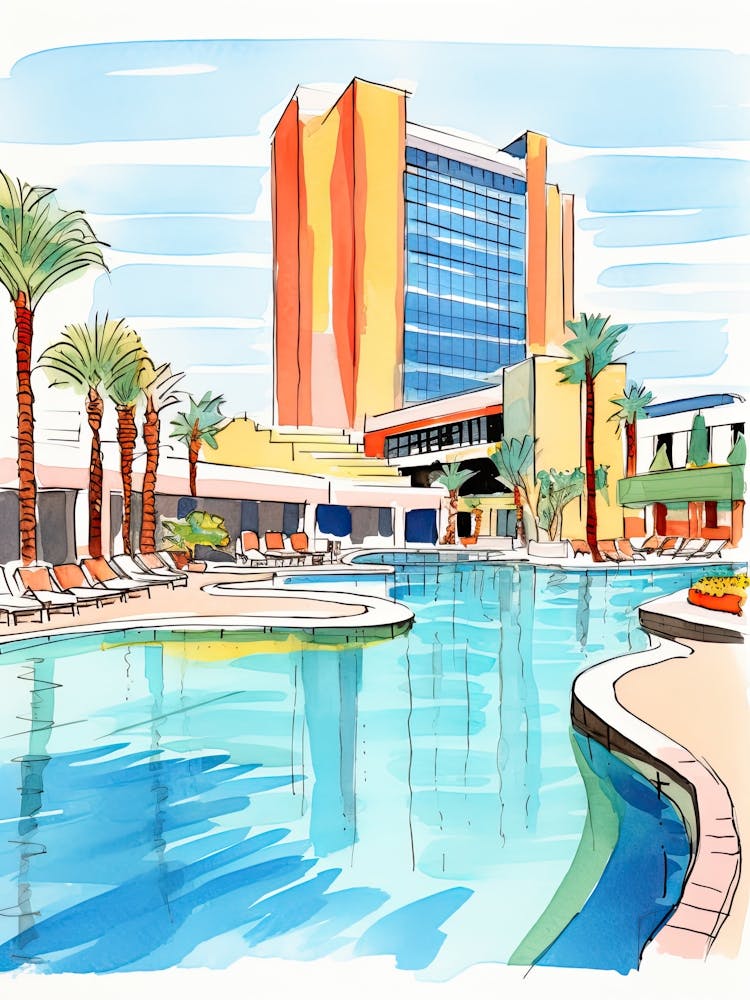 Aria Resort & Casino Las Vegas, Nevada Resort-Bilderbuch-Illustration 2