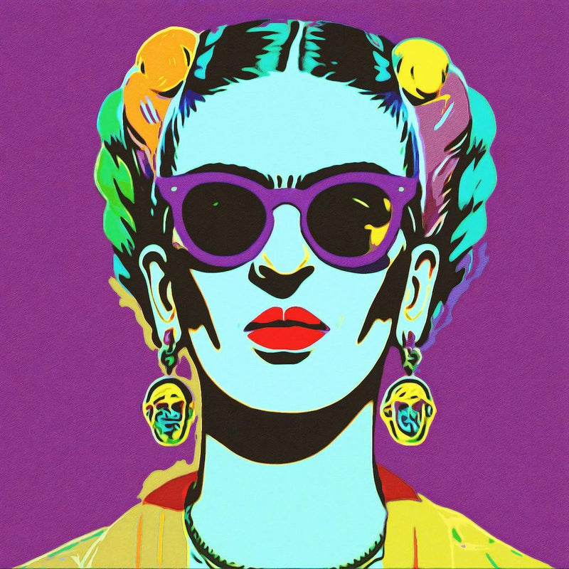 Frida Kahlo Purple Portrait