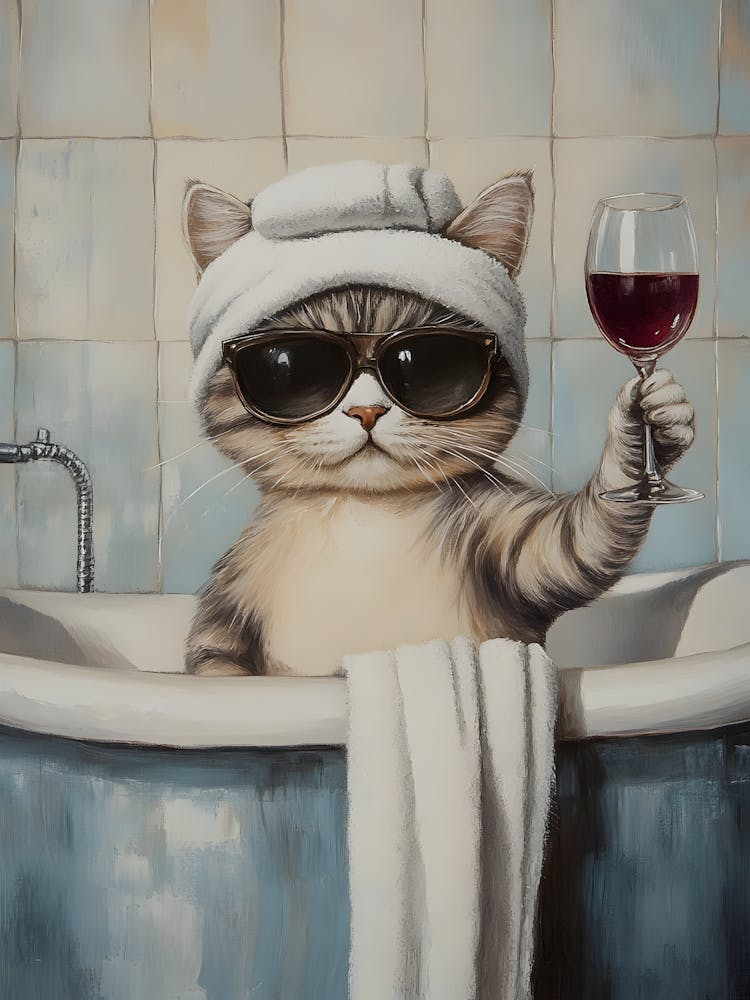 Cat In The Bath 2