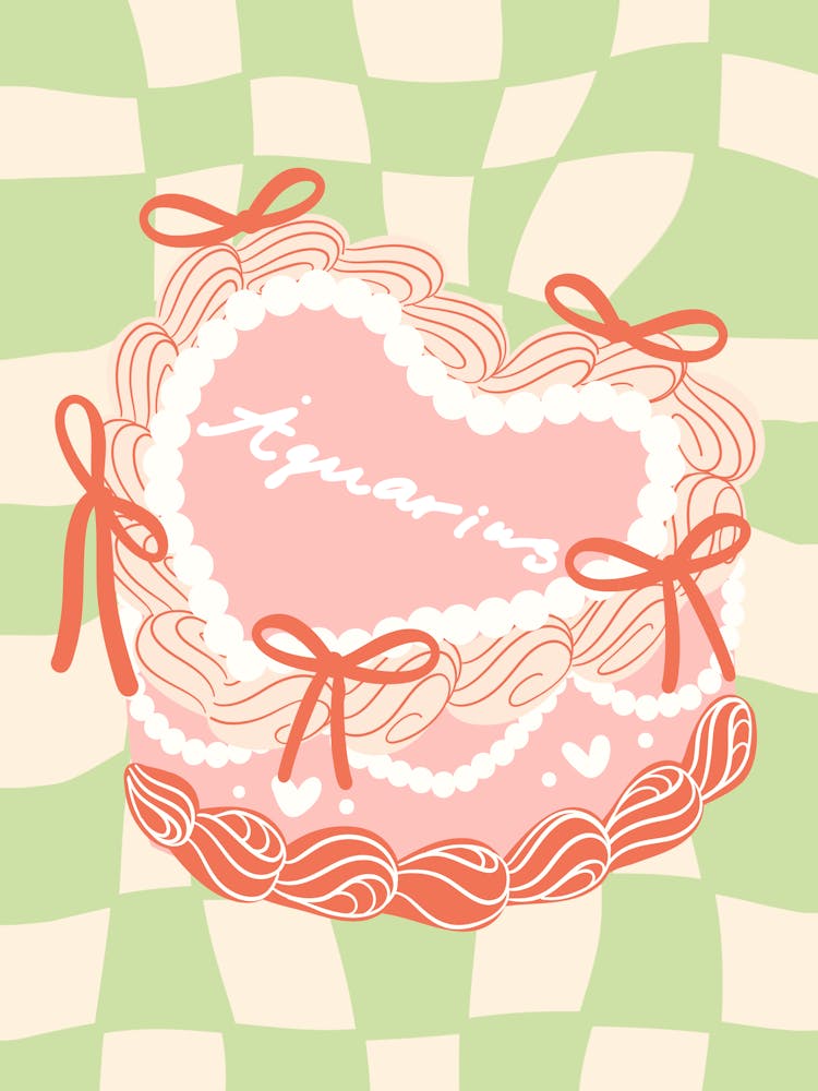 Aquarius Coquette Cake