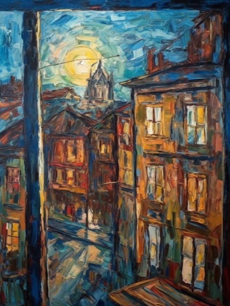 Window View Of Sydney In The Style Of Expressionism 2