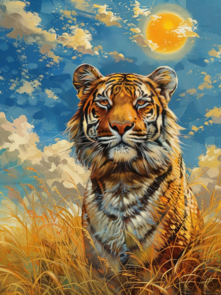 Tiger In The Grass 1