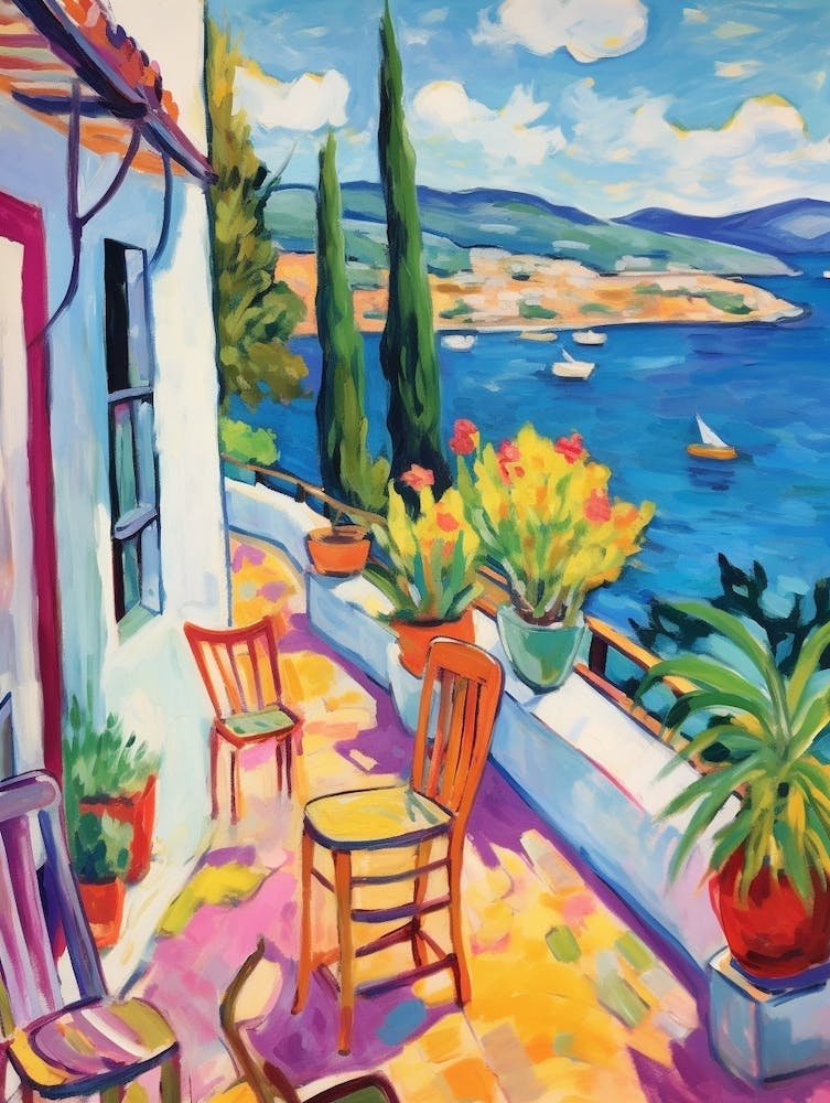 Bodrum Turkey 3 Fauvist Painting