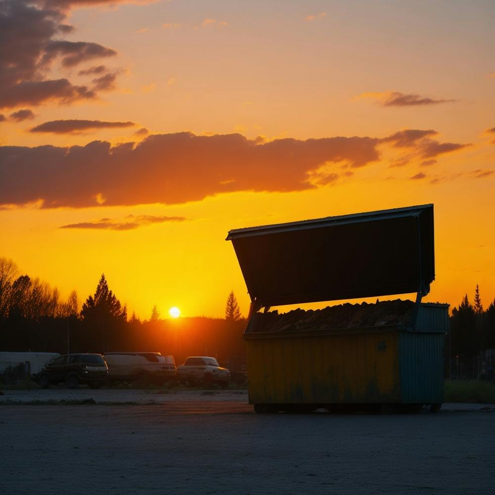 Sunset In A Parking Lot