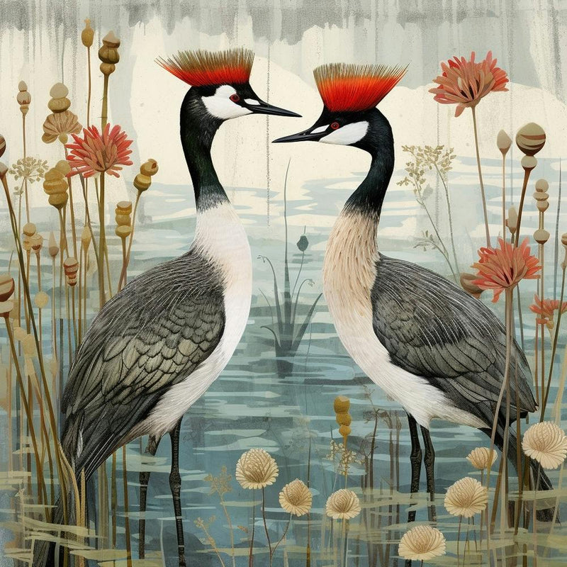 Vogel In Der Natur Grebe 1
