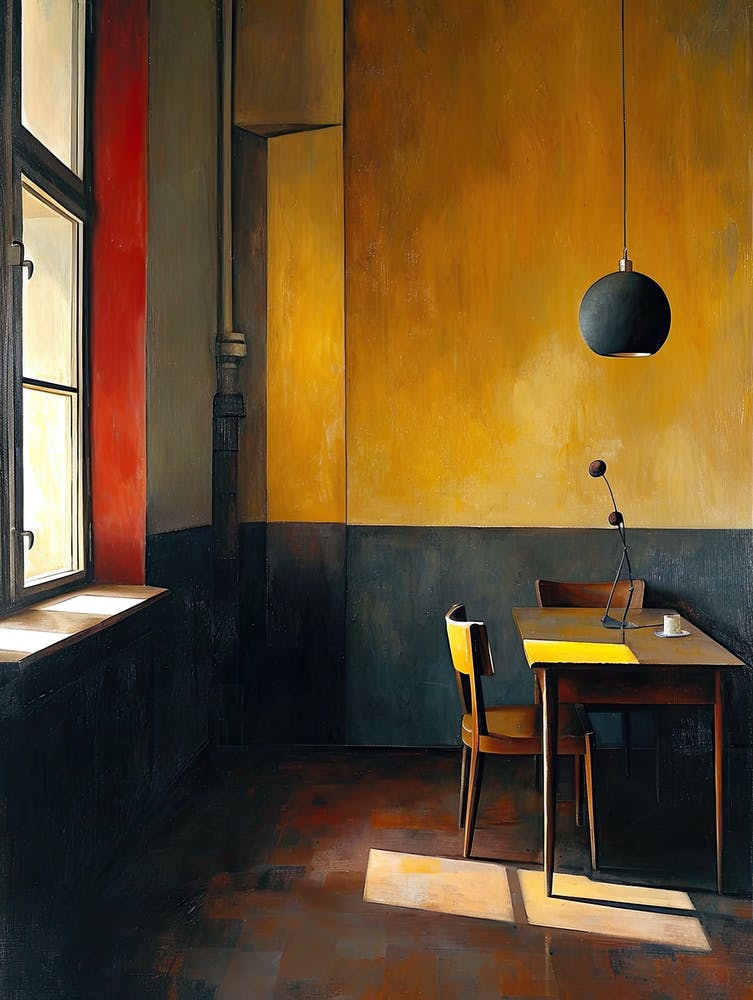 Chambre aux murs jaunes, minimalisme suédois