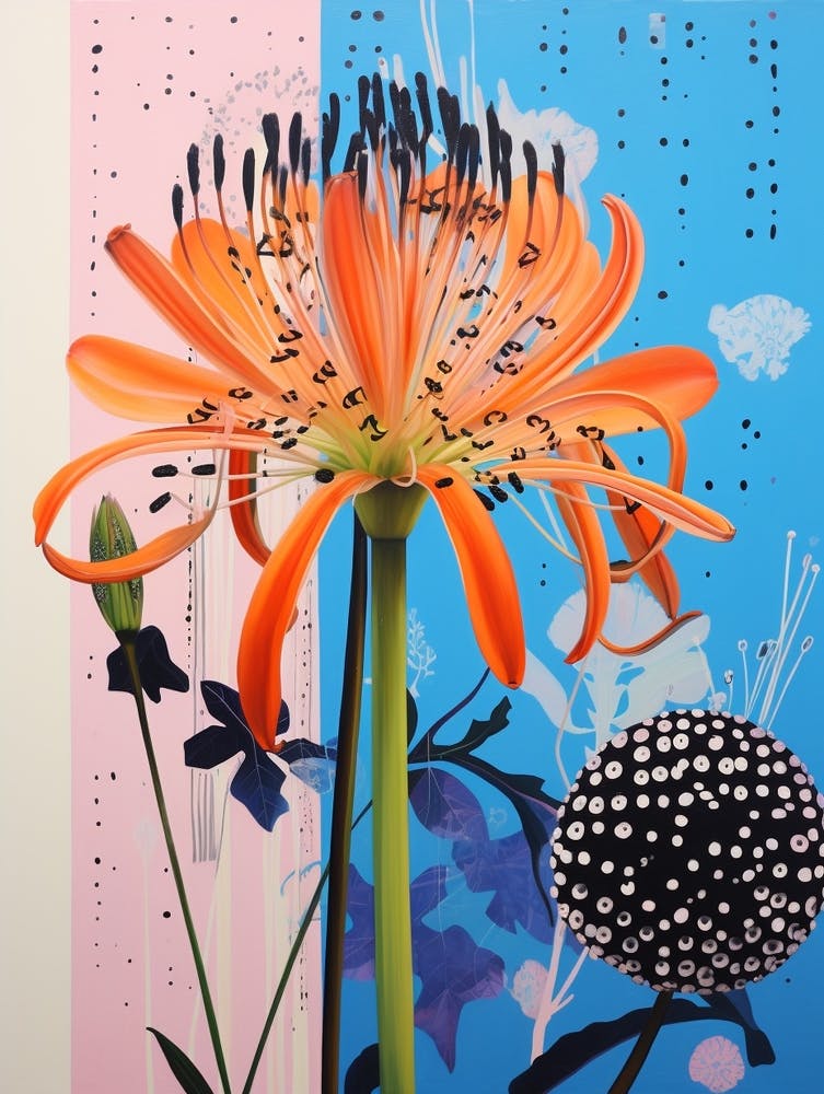 Surreal Florals Agapanthus 3 Flower Painting