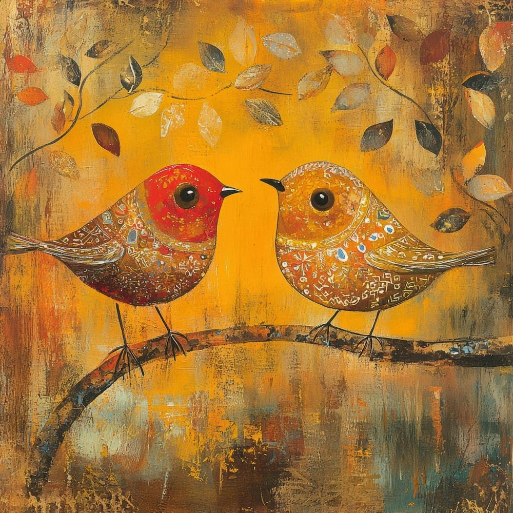 Two Birds On A Branch