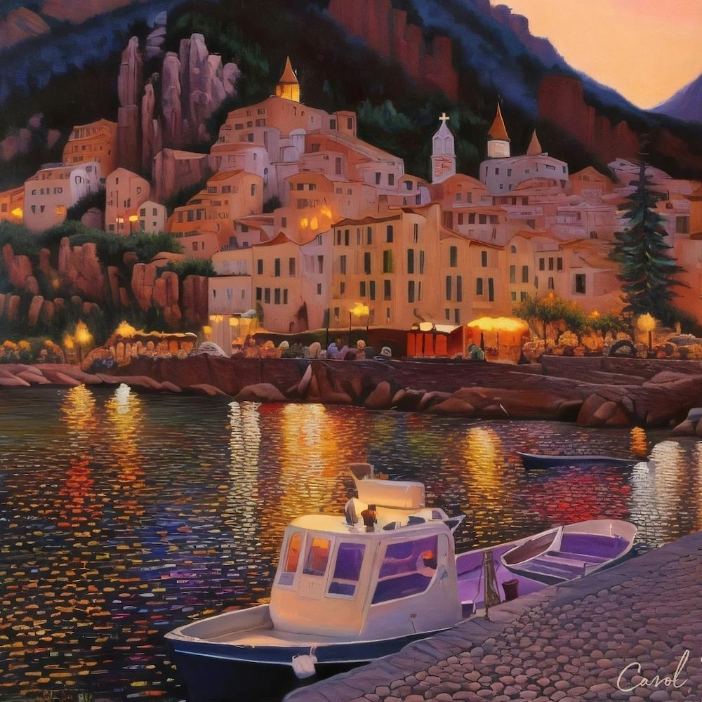 Amalfi Coast At Night