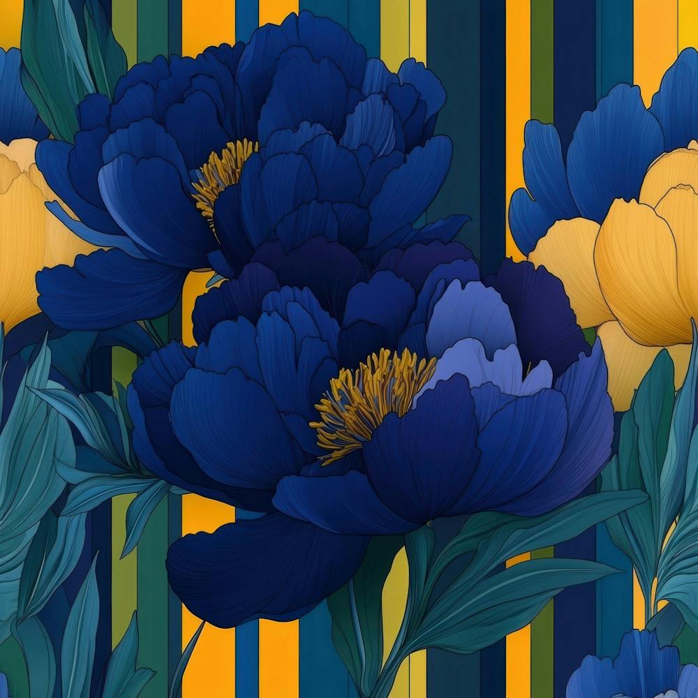 Blue Peonies 6