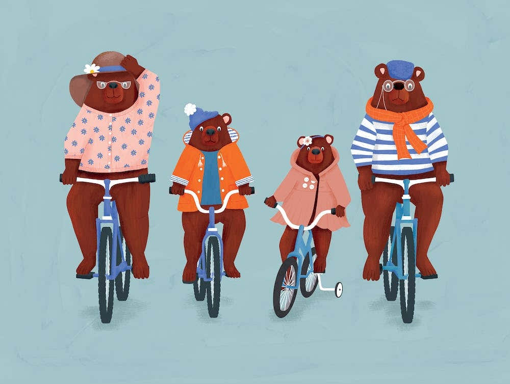 Bears Cycling Animal Families