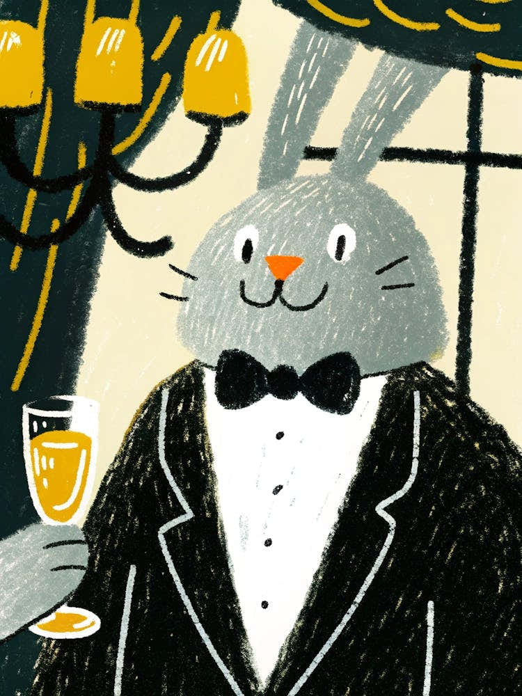 Rabbit In Tuxedo