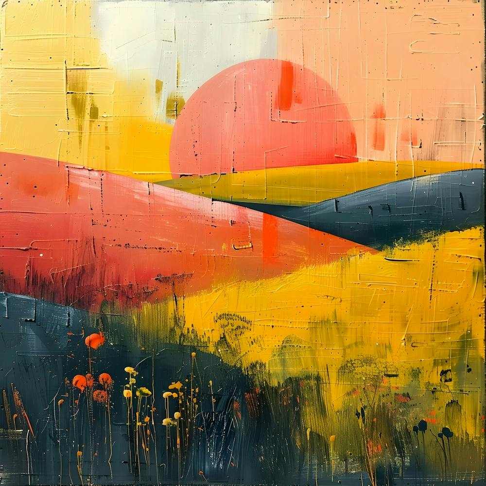 Sunset In The Field, Abstract Expressionism, Minimalism, and Neo-Dada