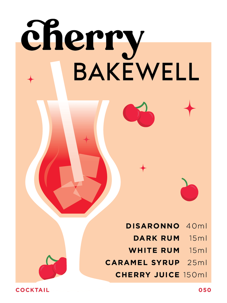 Cherry Bakewell in Peach Cocktail Recipe