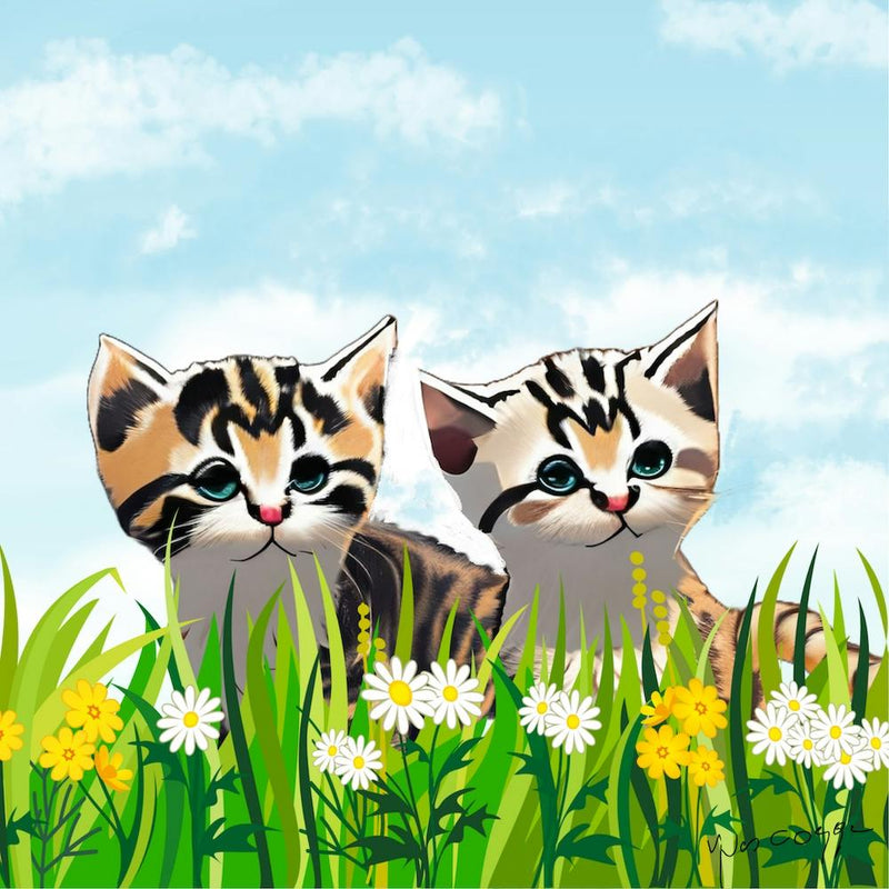Kittens In The Grass