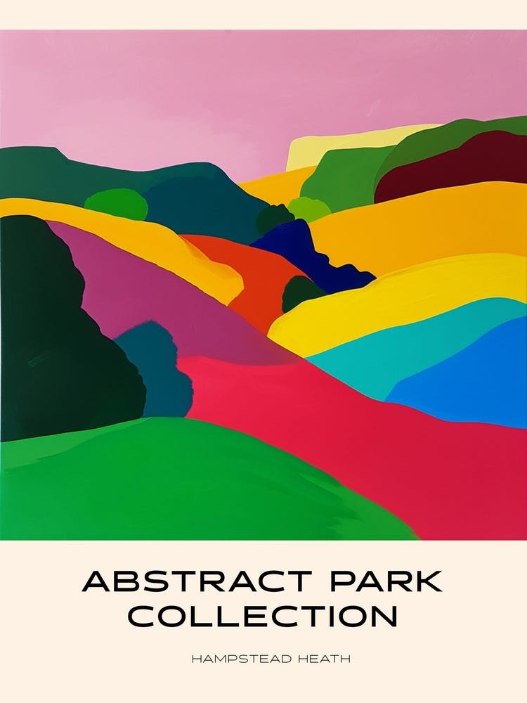Abstract Park Collection Poster Hampstead Heath London 2