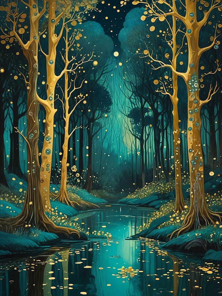 Golden Midnight Forest no1