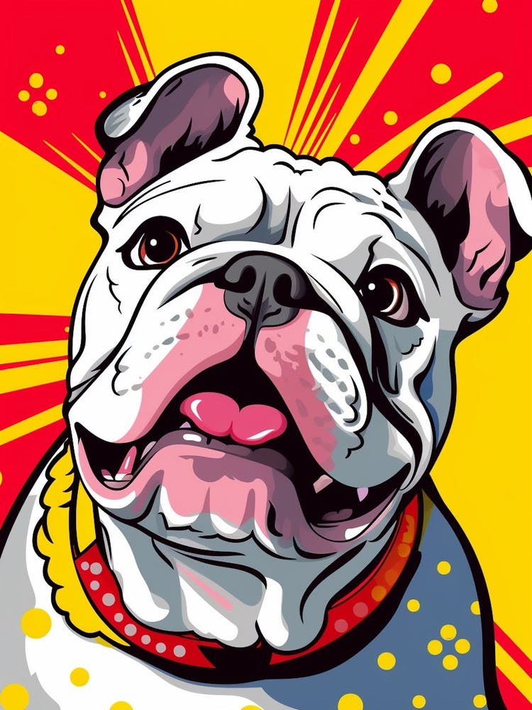 Pop-Art Cartoon-Bulldogge