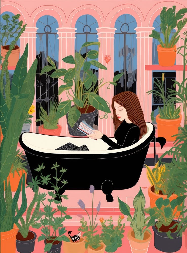 Girl In A Bathtub 1
