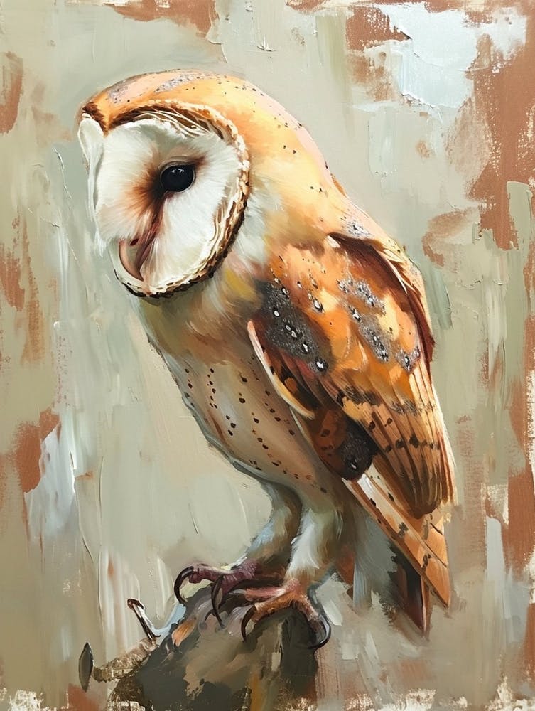 Barn Owl Painting 1