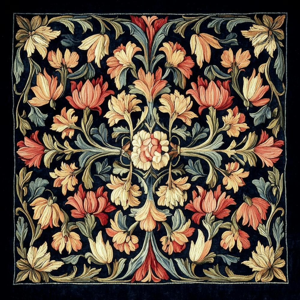 Floral Tapestry Art