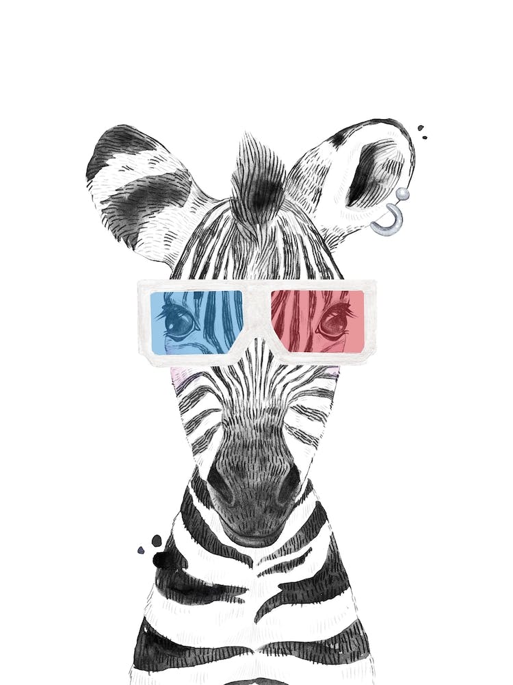 Safari Babies Zebra With Glasses