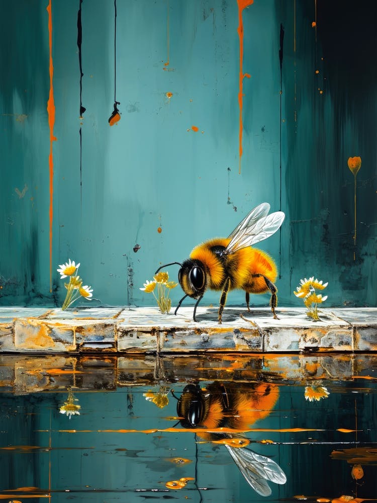 Bee On A Rock animal