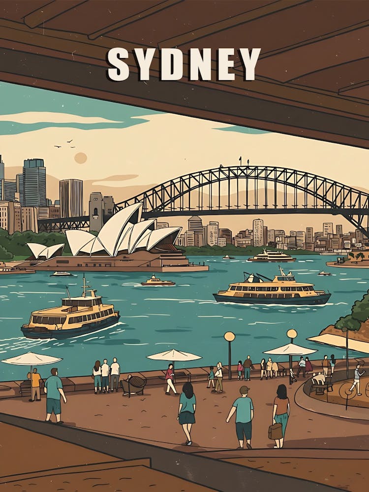 Sydney Vintage Travel Poster 43