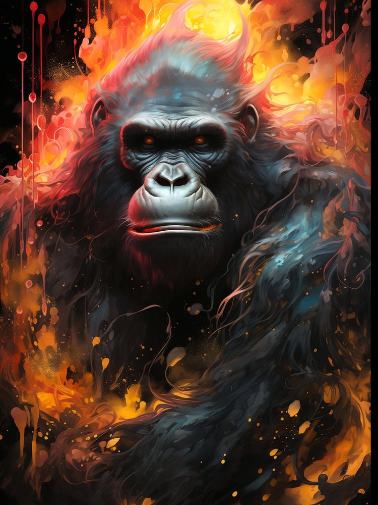 Gorilla In Flames 1