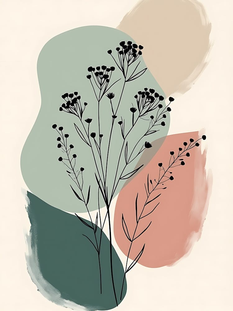 Warm Botanical Shapes with Scandinavian Aesthetic