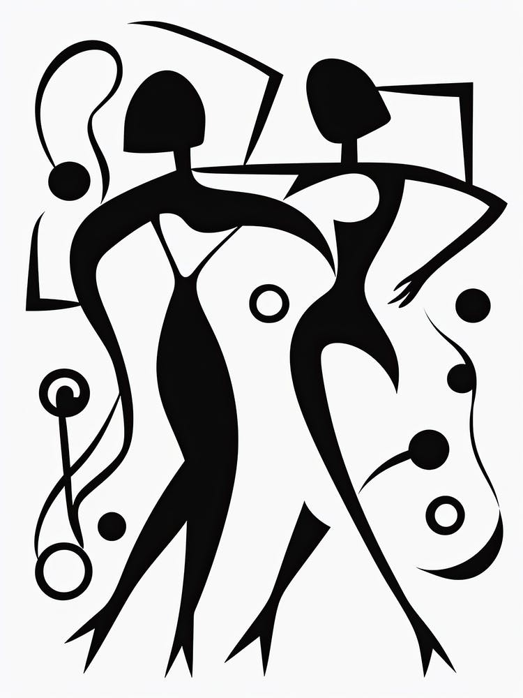 Line Art Inspired By The Dance By Matisse 2